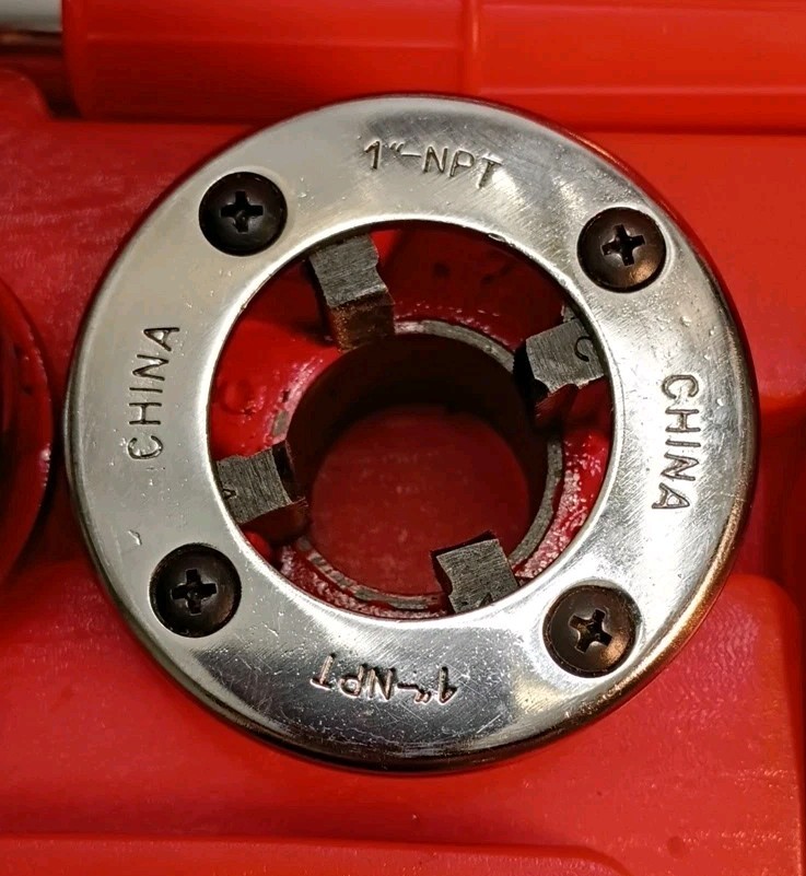 Pipe Threader Ratchet Kit, 1/2" 3/4" 1" Manual Pipe Threading Tool Set