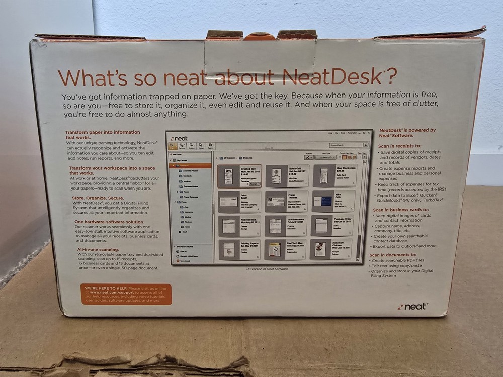NeatDesk ND-1000 Desktop Scanner Digital Document Filing System OPEN BOX No CD