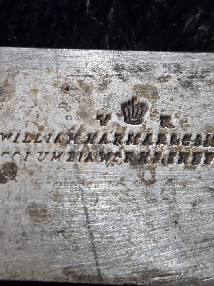 Antique William Harmar & Co Sheffield Kitchen Bread Knife 1800s Polished Wood