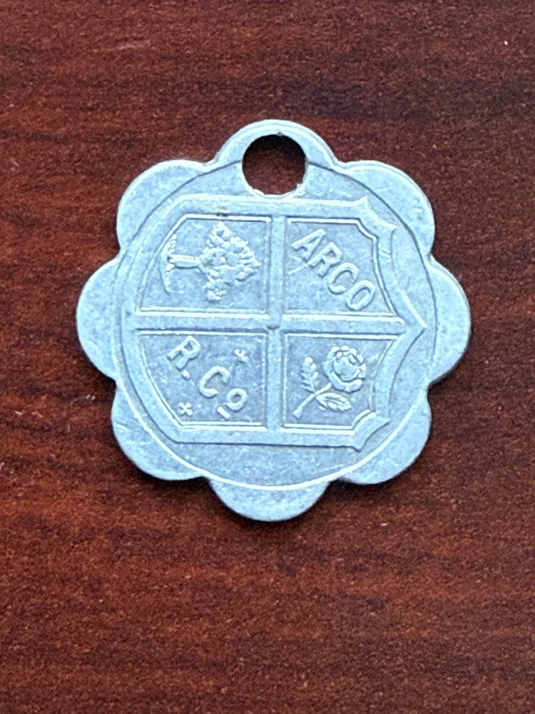 Vintage ARCO Keychin Tag Token