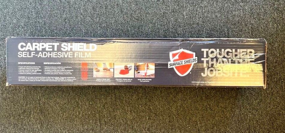 Surface Shield Carpet Self-Stick Plastic Carpet Runner Protection 24in"x200ft'