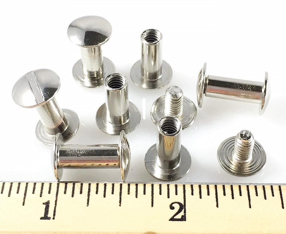 CONCHOS Chicago Screws 1/2" Plain 100 pcs NP SILVER