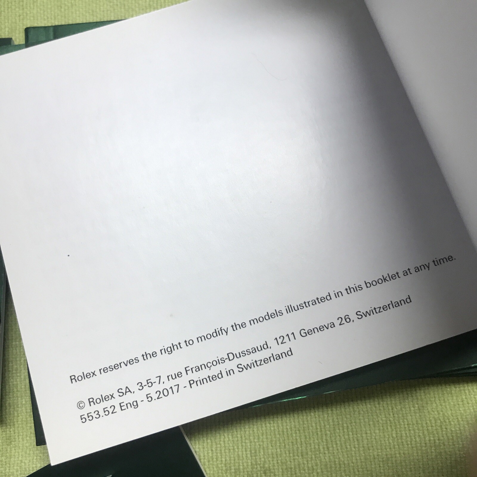 Rolex 2015-2018 New Style Date Just Booklets ;manual ; All English❗️choose Year