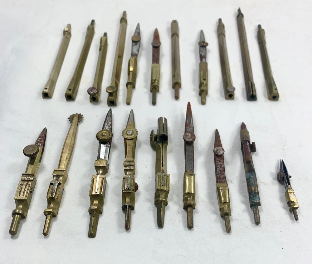 various DRAWING instrument items antique collection spares