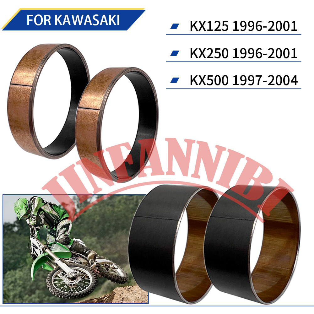 Fork Bushing Dust Oil Seals Rebuild Kit For Kawasaki KX125 KX250 1996-2001 KX500