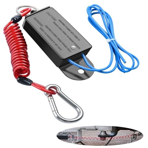 Trailer Breakaway Switch, 4ft Breakaway Coiled Cable with Electric Brake