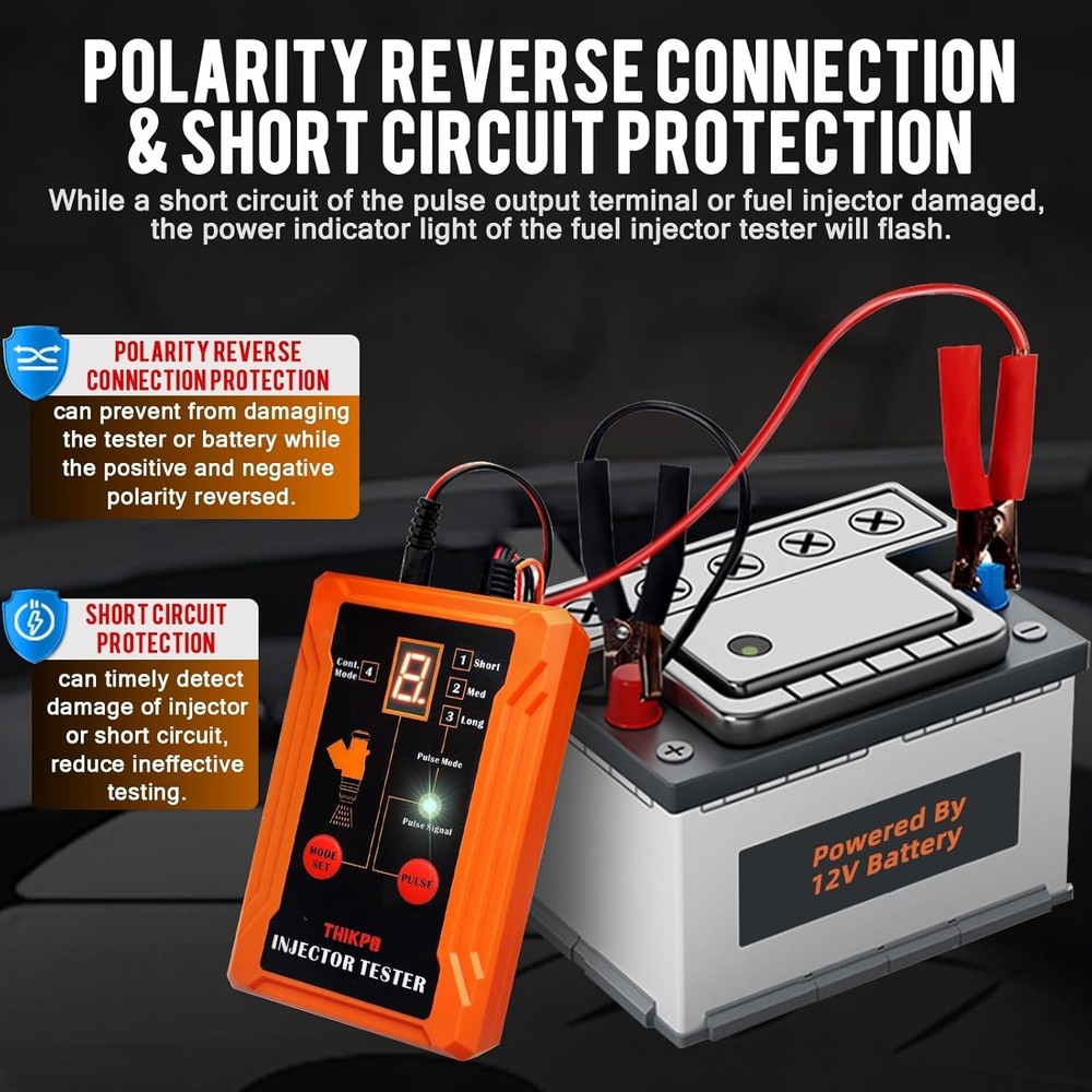 Professional Injector Tester & Cleaner Set: 2 Injectors Simultaneously & Safe