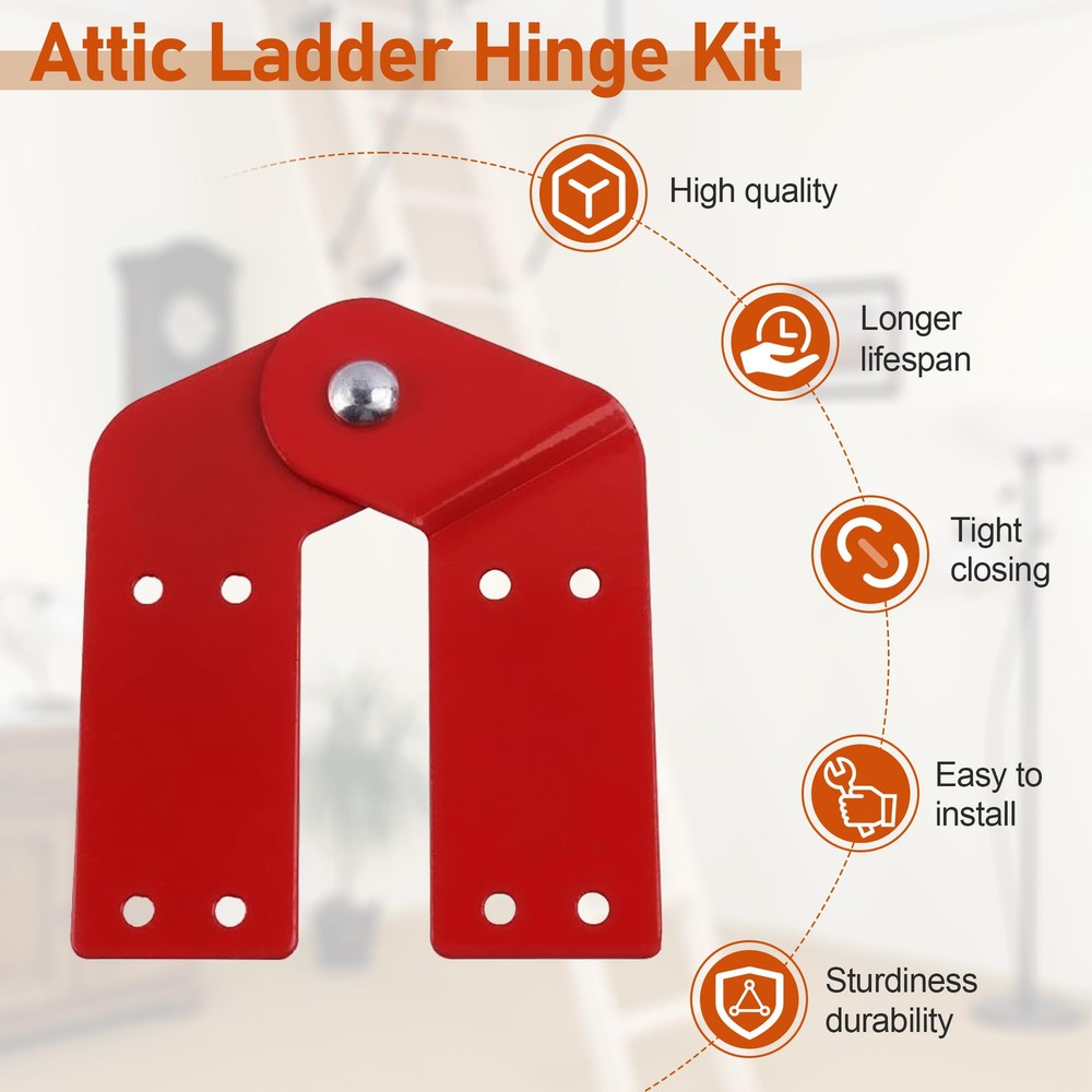 Attic Ladder Hinge for Ladder Pull Down System, Step Attic Folding Stairs Har...
