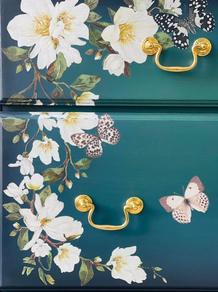 3" Swan Neck Bail Pull with Rosette - Solid Brass