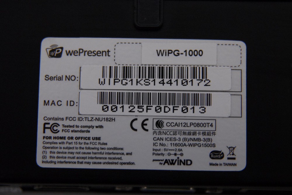 wePresent WiPG-1000 Wireless Interactive Presentation Gateway