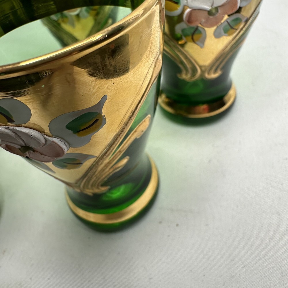Emerald Cordial Shot Glasses Set 5