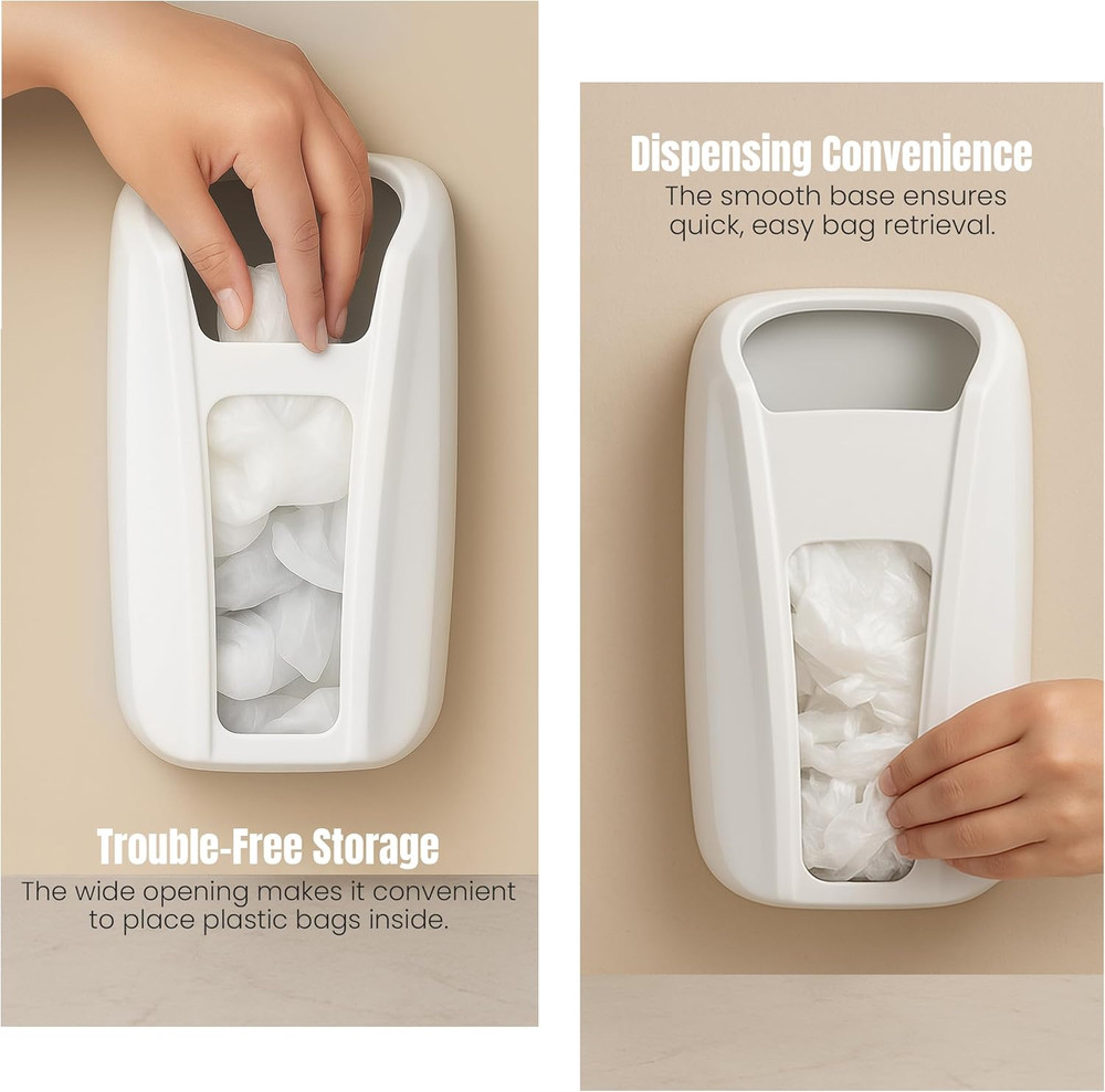 Wall Mounted Plastic Bag Holder Organizer – Durable Grocery & Trash Bag