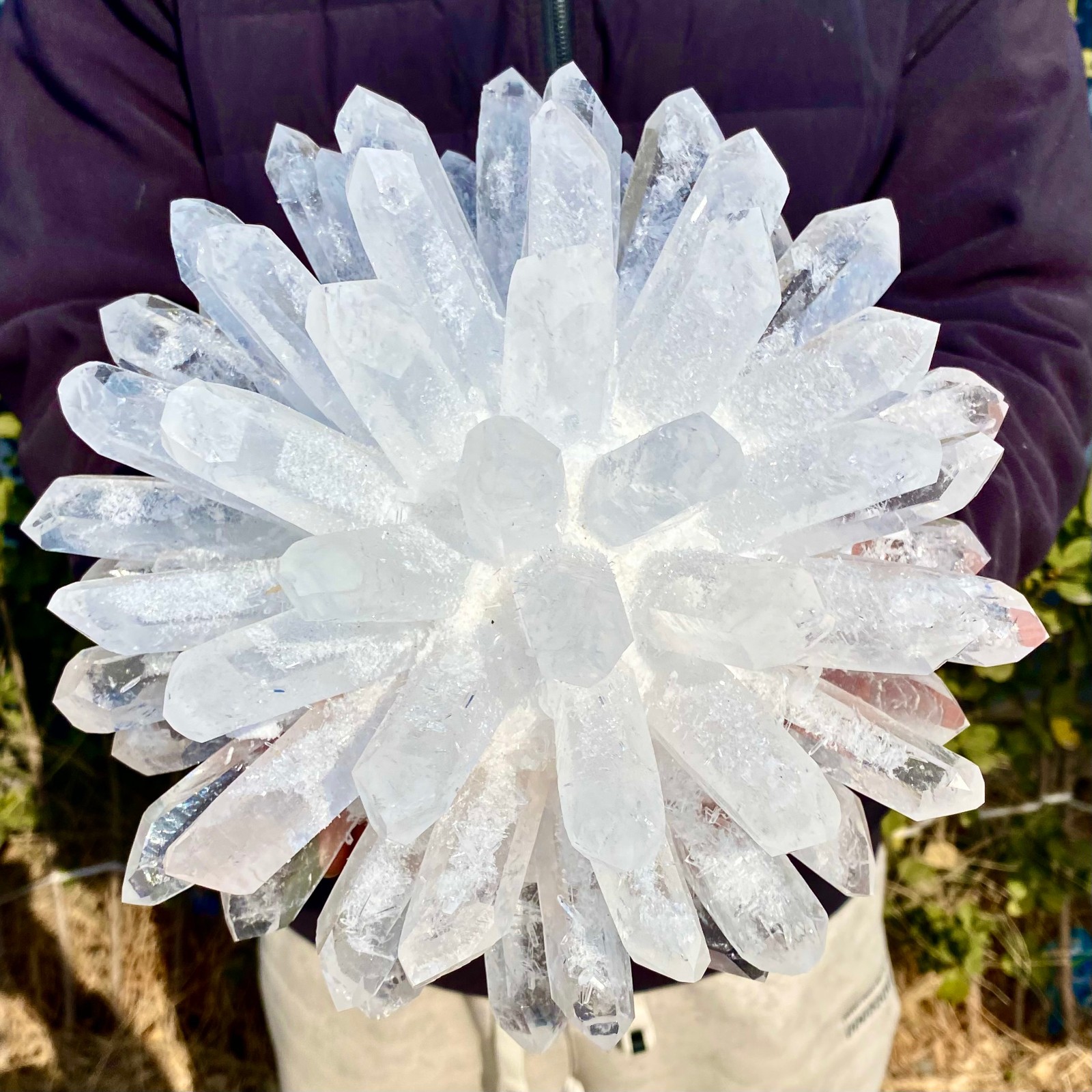 9.98LB New find white phantom crystal quartz cluster mineral specimen healing