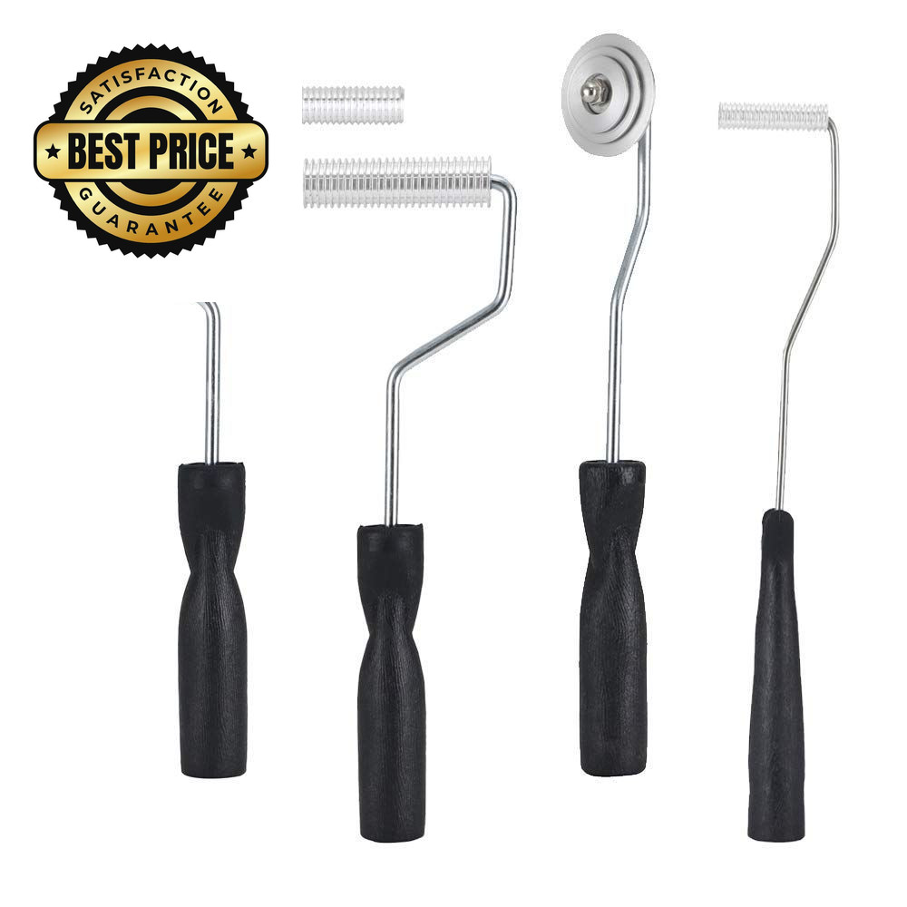 Fiberglass Roller Tools Kit, 4pcs Resin Laminating Bubble Set