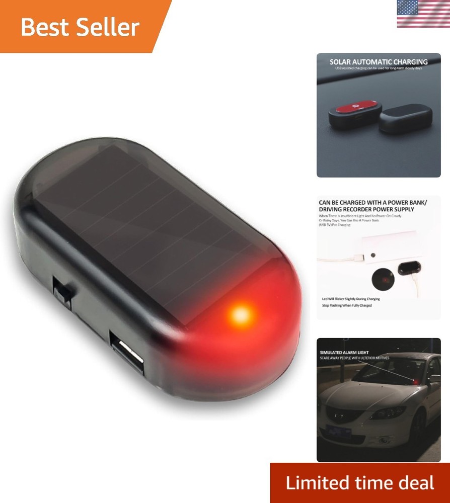 Intelligent Solar LED Security Light with USB Charging - Modern Car Protection