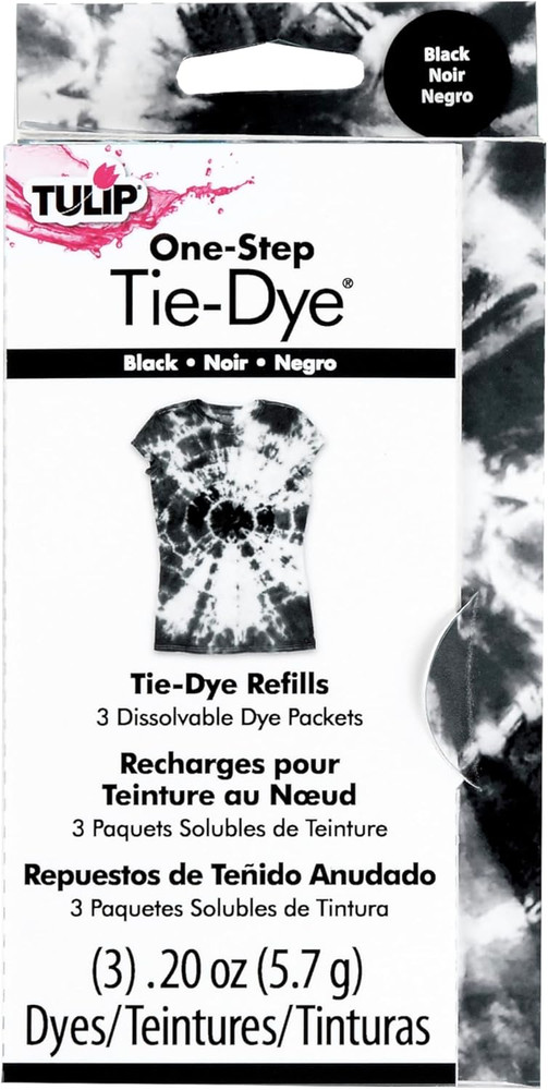 One-Step Tie-Dye Kit Dye Refill Packs, Black