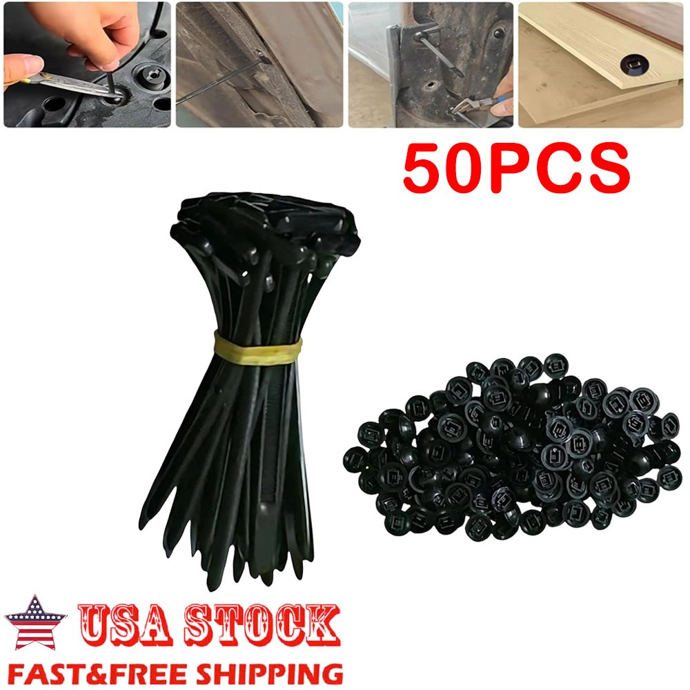 Nylon Universal Cable Tie Buckle Self-Locking Nylon Zip Ties Holder NEW