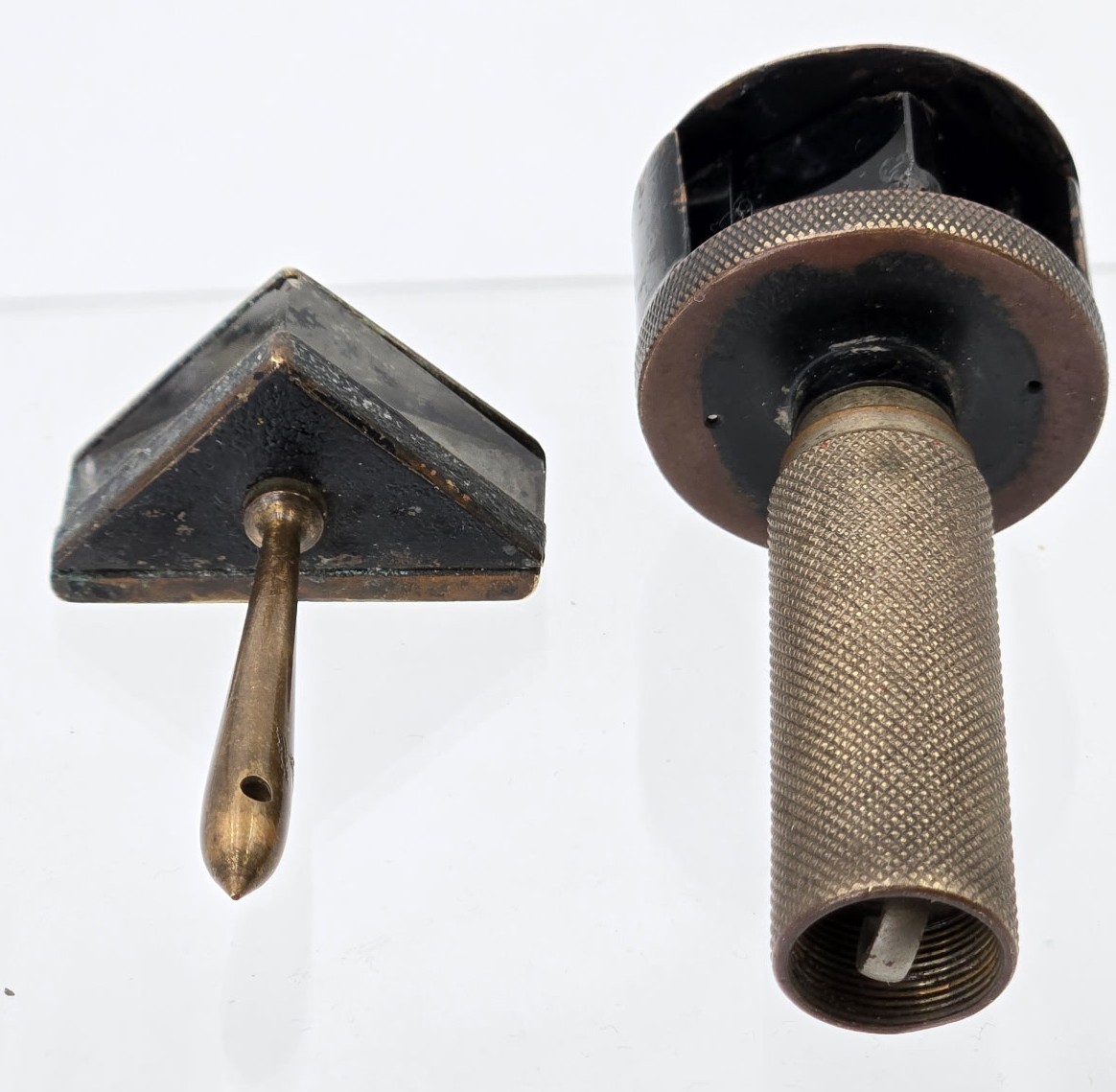 Antique Pentiprism & Angle Prism Lot - Kern Aarau No.119 Rotating Cap & Zeiss??