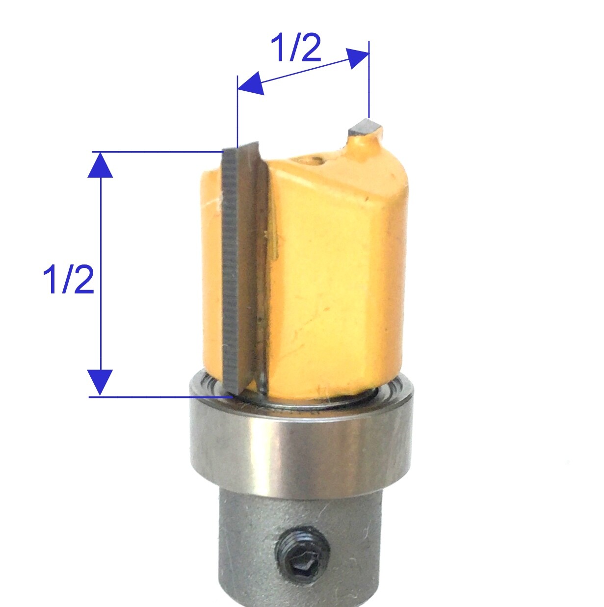 1 pc 1/4" Shank with Top Bearing Dado 1/2x1/2 Blade Flush Trim Pattern Bit G
