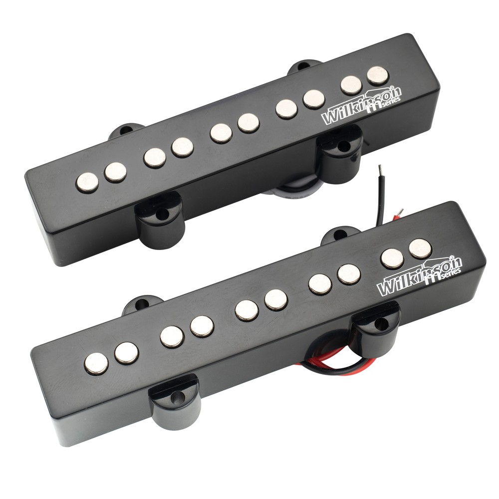 Wilkinson M Black Variable Gauss Ceramic Pickups Set For 5 String Jazz Bass JB
