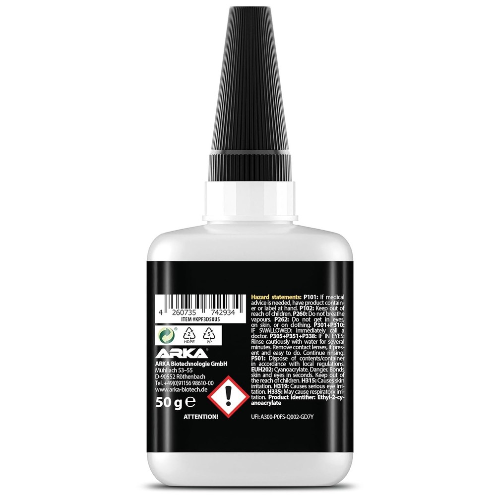 Precision 3D Printer Glue 50g - Ultra Thin, Waterproof & Heat Resistant Formula