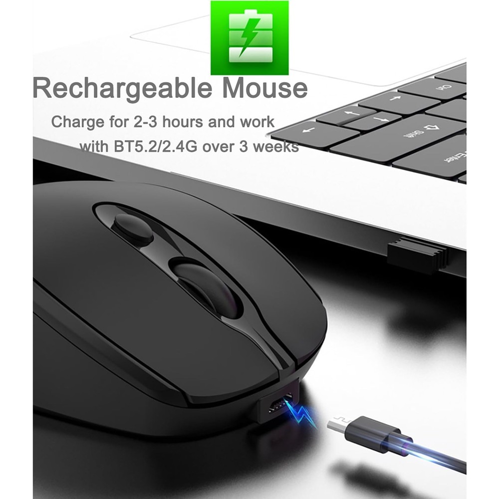 USB C Wireless Bluetooth Mouse Rechargeable Compatible with MacBook Laptop Deskt