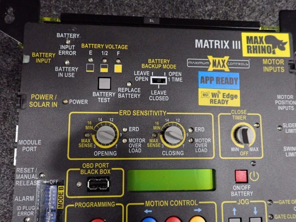 MAXIMUM CONTROLS Matrix 3 Gate Operator PCB Control Main Board, No Box