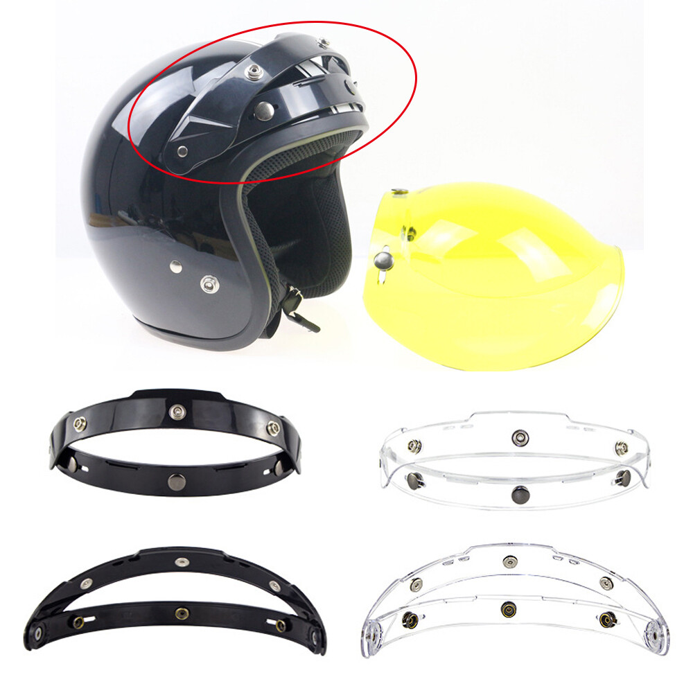 3-Snap Flip Up Base Attachment for Motorcycle Bubble Shield Visor Mask US /