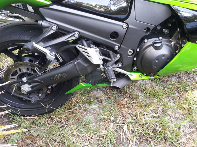 2010 KAWASAKI ZX-14 ZX 14 MATTE BLACK Exhaust Moto Gp Stubby FATTY SHORTY