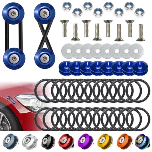 Universal Bumper Clips, Front Rear Bumper Quick Release Kit, Bumper 4set Blue