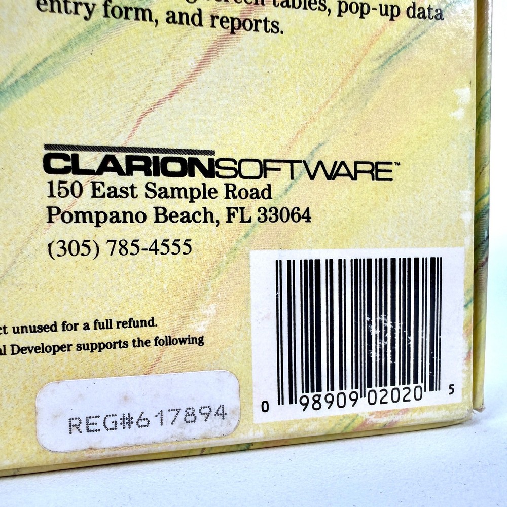 Clarion Software Personal Developer Programs Without Programming Vintage