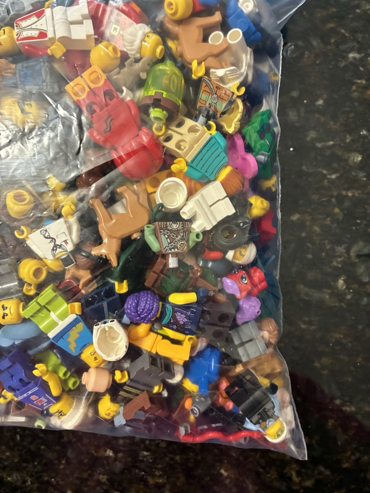 2 lb Plus - 97% LEGO Bulk Minifigure & Accessories Lot - Some DAMAGE/WEAR