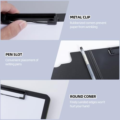 Clipboard Folder, A4 Foldable Clipboard with Horizontal and 1Pack- Green