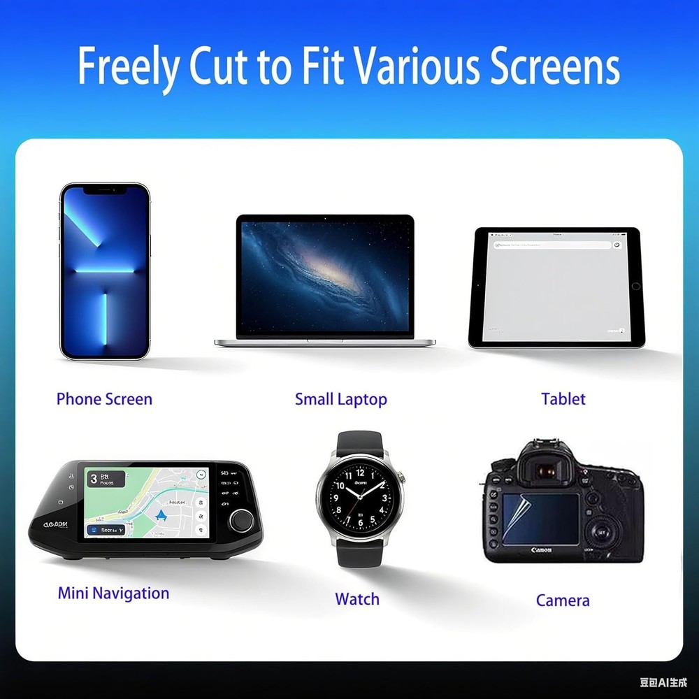 Cut to Fit Screen Protector [3-Pack] 96*170 Mm Universal Trimmable Screen Protec