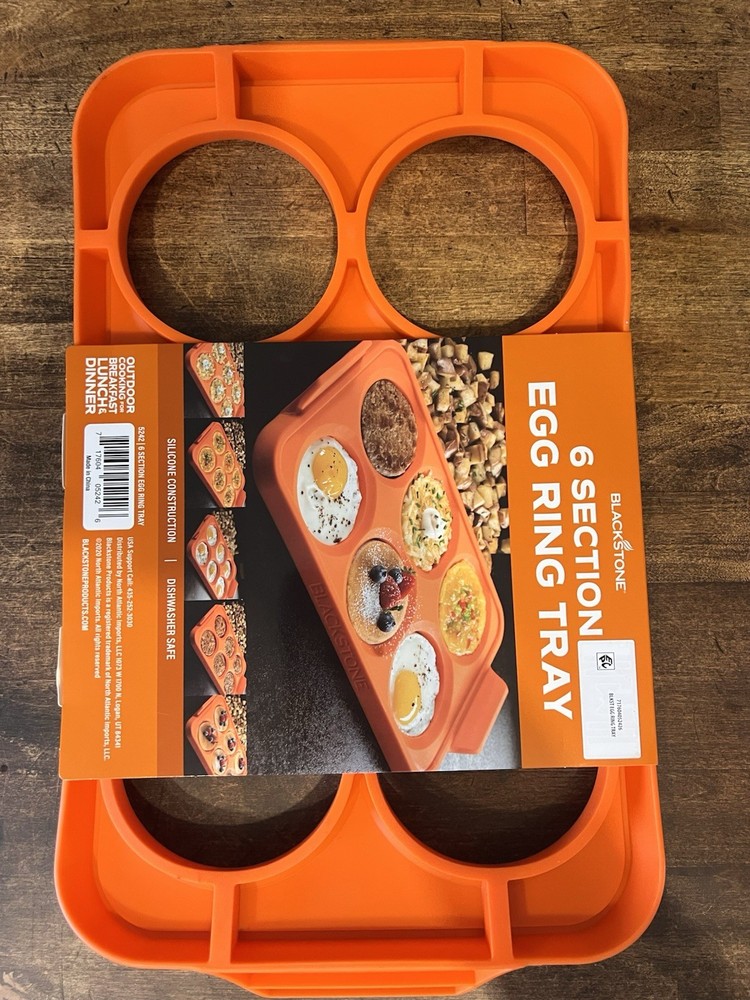 Blackstone Silicone 6-Section Egg Ring/Mold Tray New, Never Used