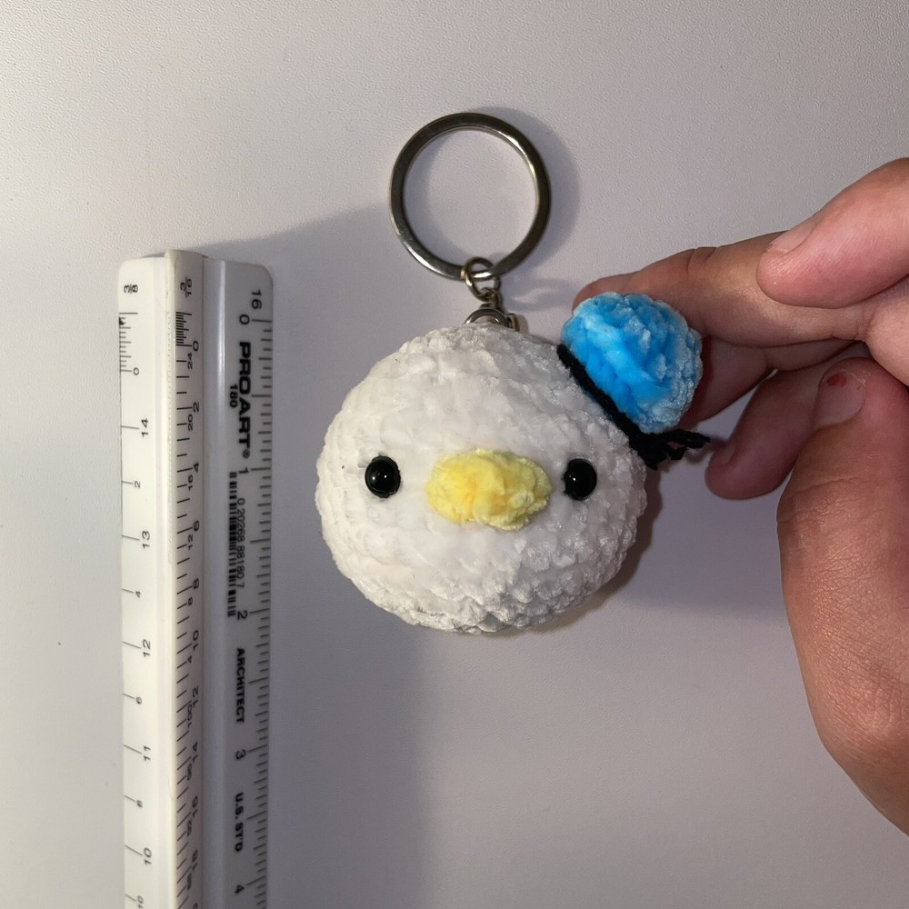 Donald Duck Head Soft Crochet Keychain