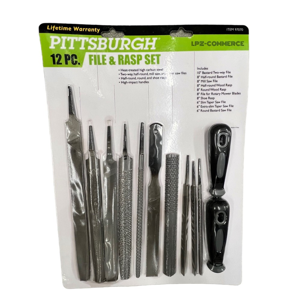 Pittsburgh 12pc File and Rasp Set