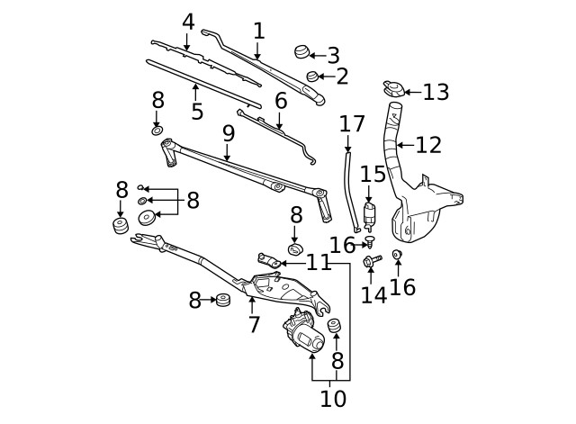 Genuine GM Wiper Linkage 19120755