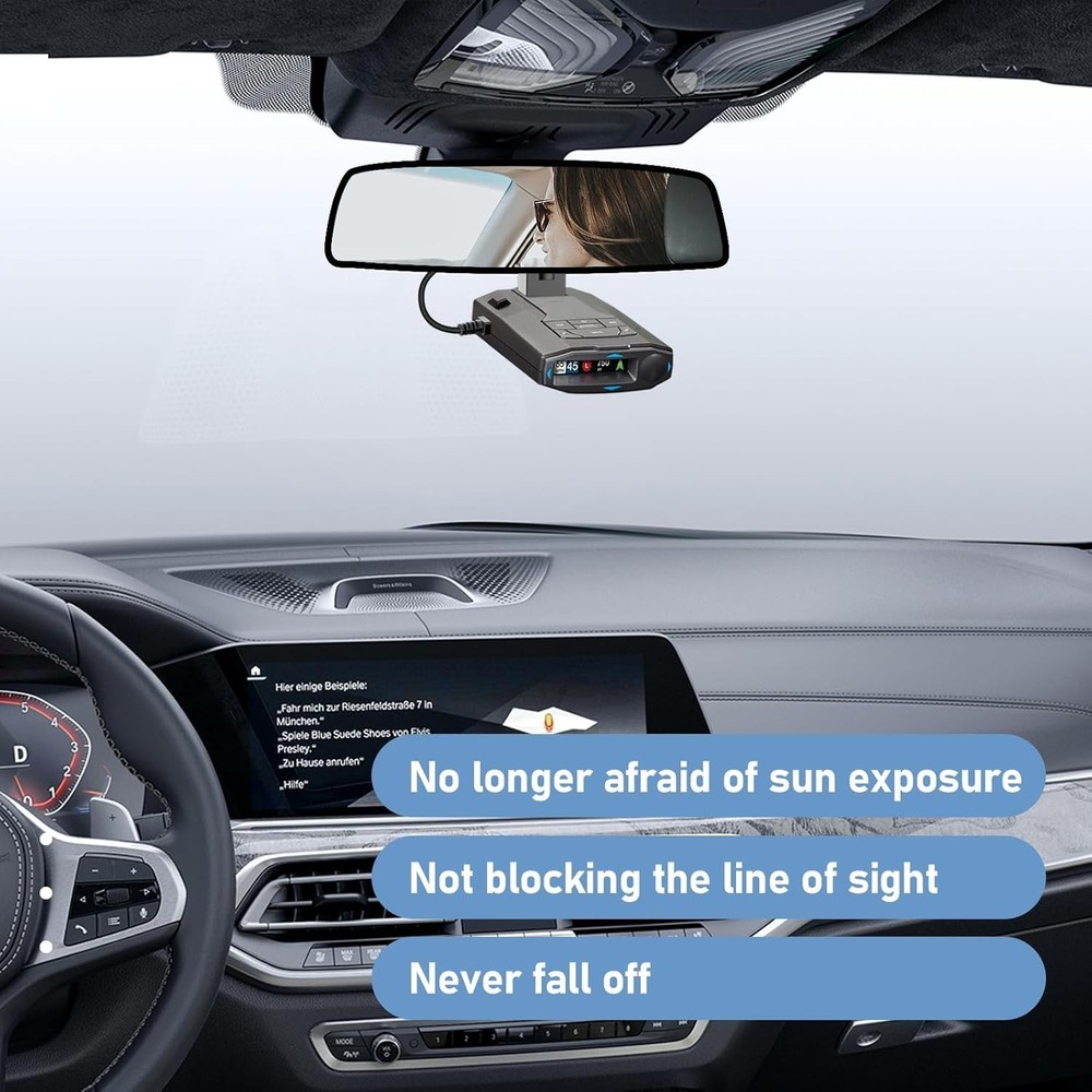 Radar Detector Mount with Hard Wire Power Cord