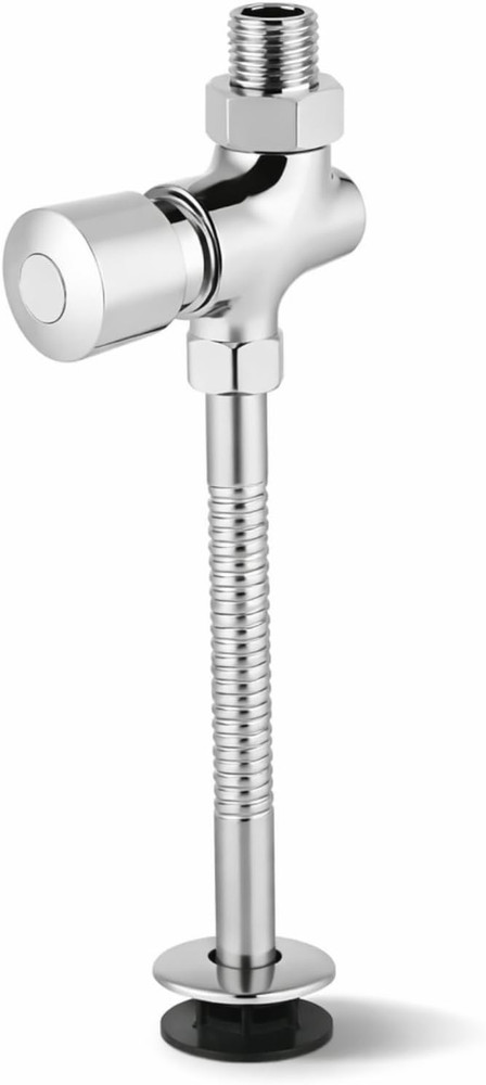 Toilet Urinal Flush Valve Button Type Manual Delay Automatic Shutoff Polished Ch