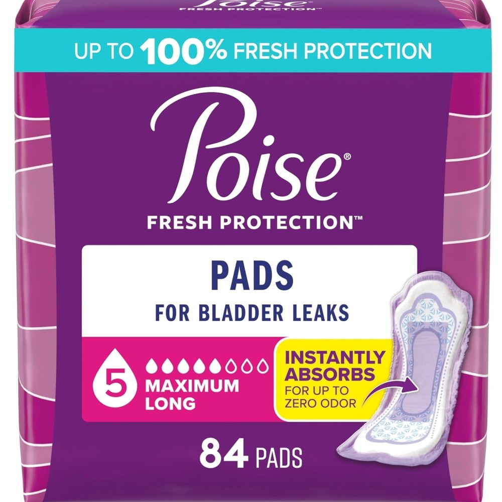 Incontinence & Postpartum Pads for Bladder Leaks, 5 Drop Maximum Absorbency, ...