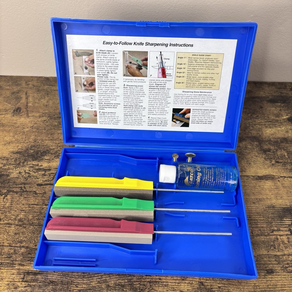 Gatco Edgemate Professional Knife Sharpening System Blue Case