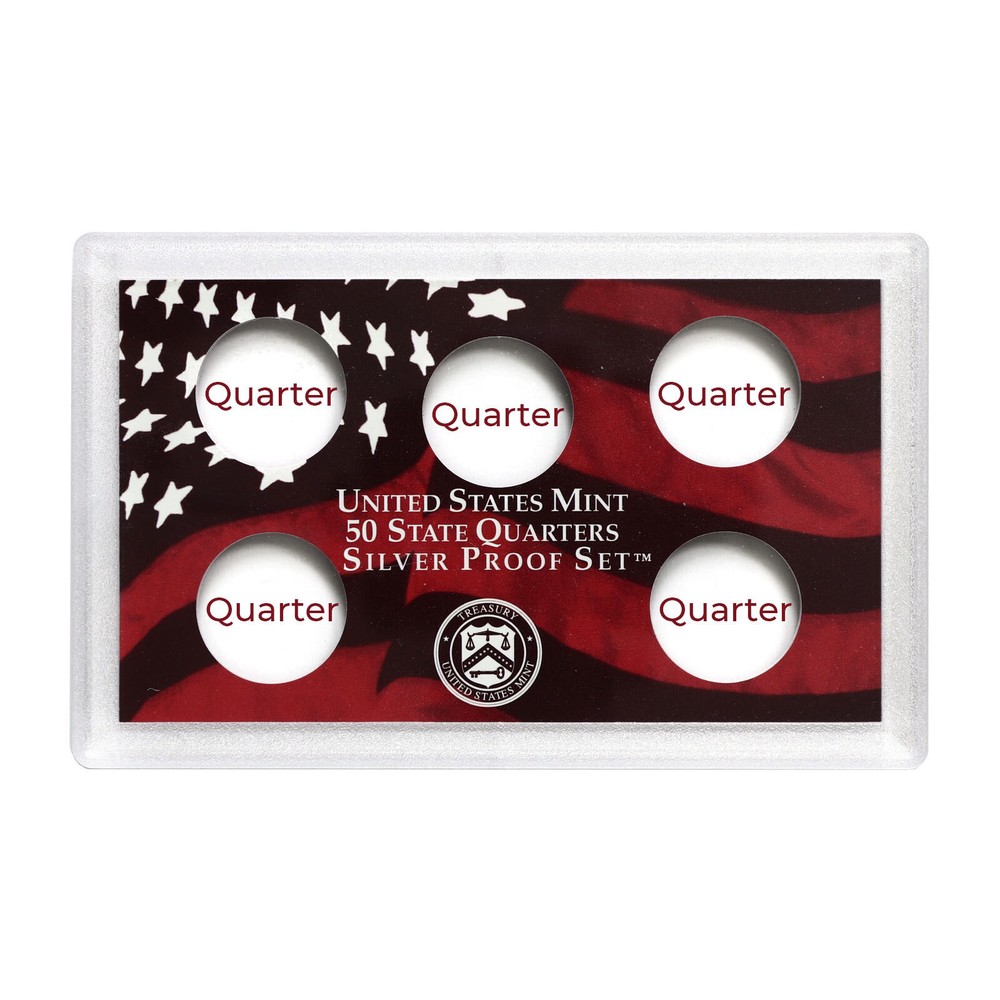 Empty Plastic Lens With Red Insert Holds 5 Quarters