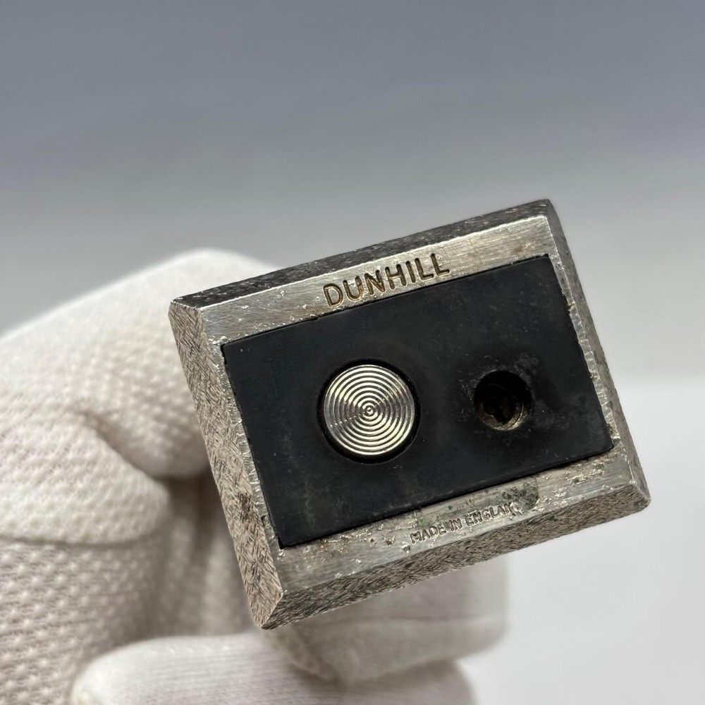 Working dunhill gas lighter desk lighter silver with box