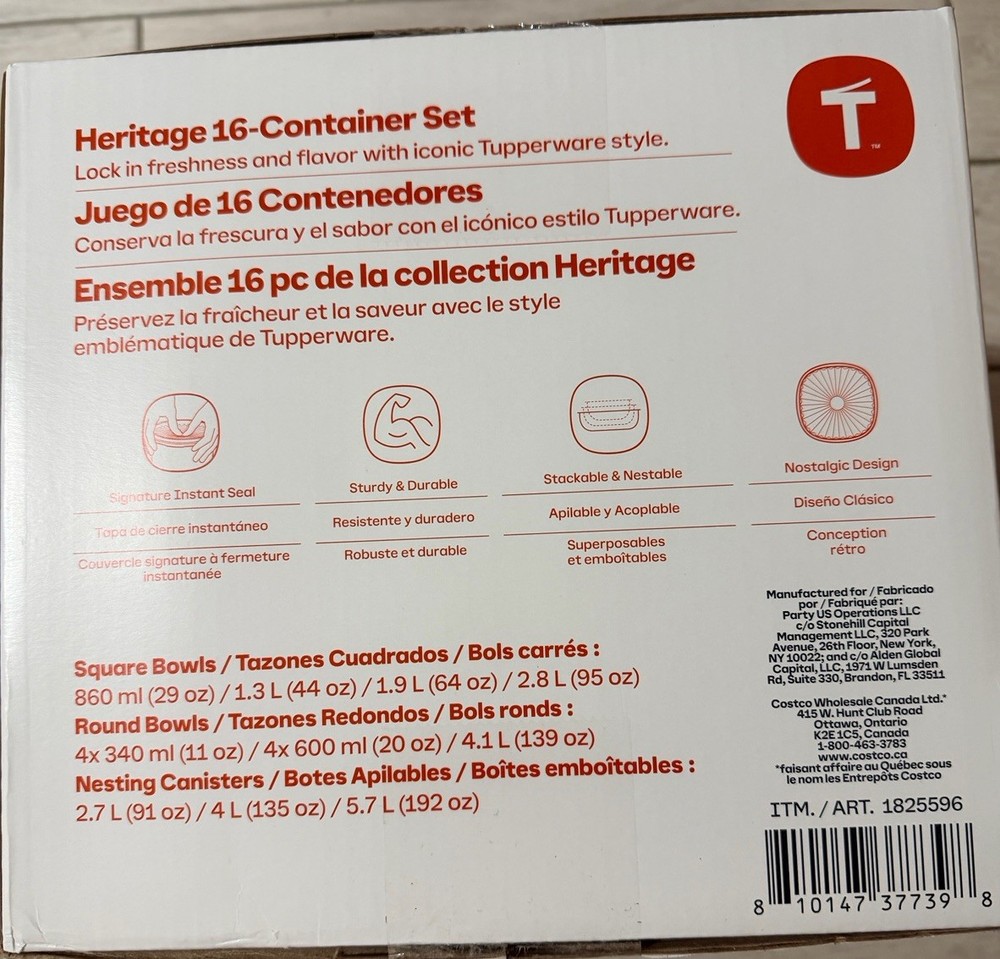 Tupperware Heritage Collection 32-piece Food Storage Container Set