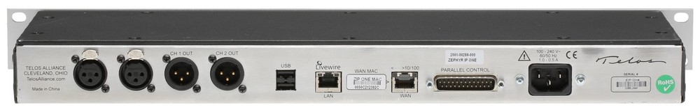 Telos Z/IP ONE Remote Studio Codec Audio Over IP Internet Transmission Endpoint