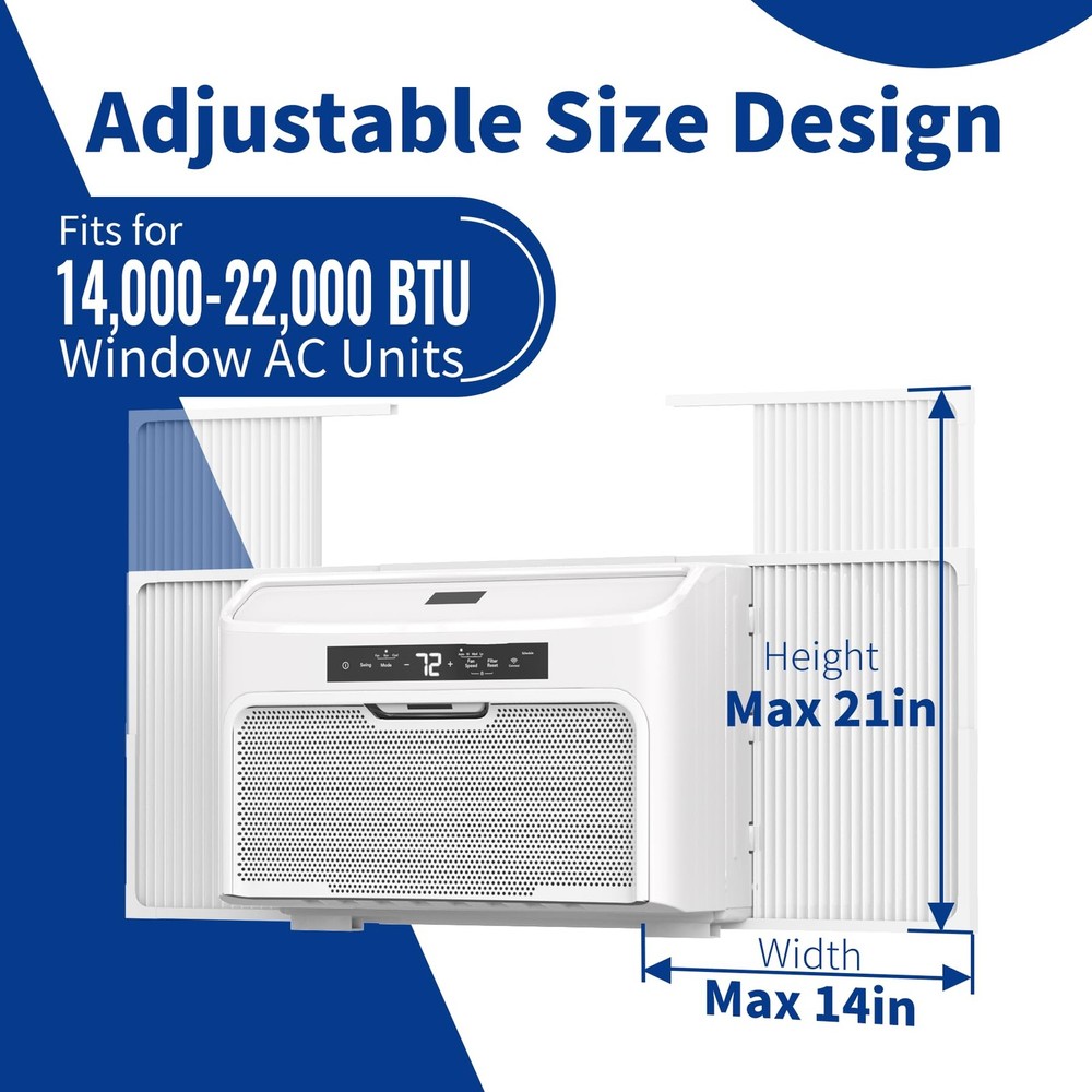 Window Conditioner Side Panel with Adjustable Frame, Adjuatable Window AC Acc...