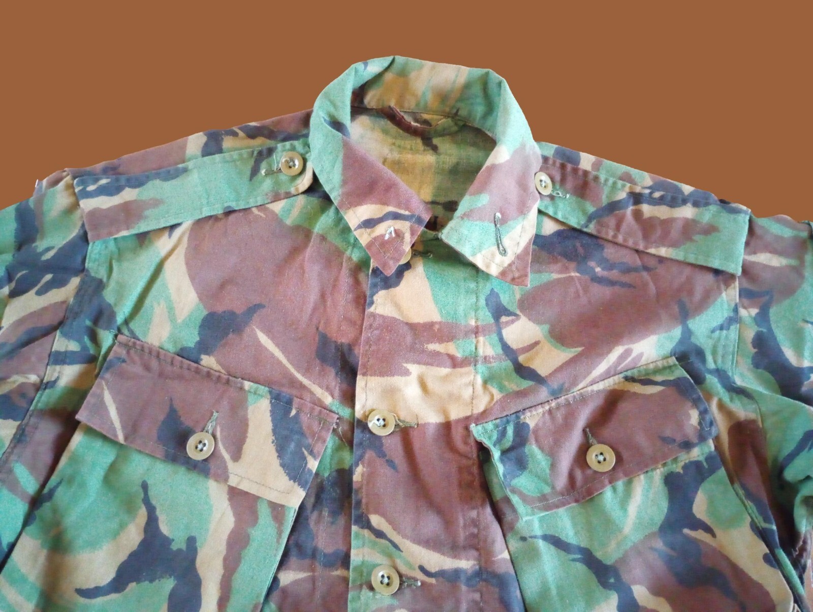 British DPM Jungle Combat Shirt Tropical Camouflage lightweight Size Medium