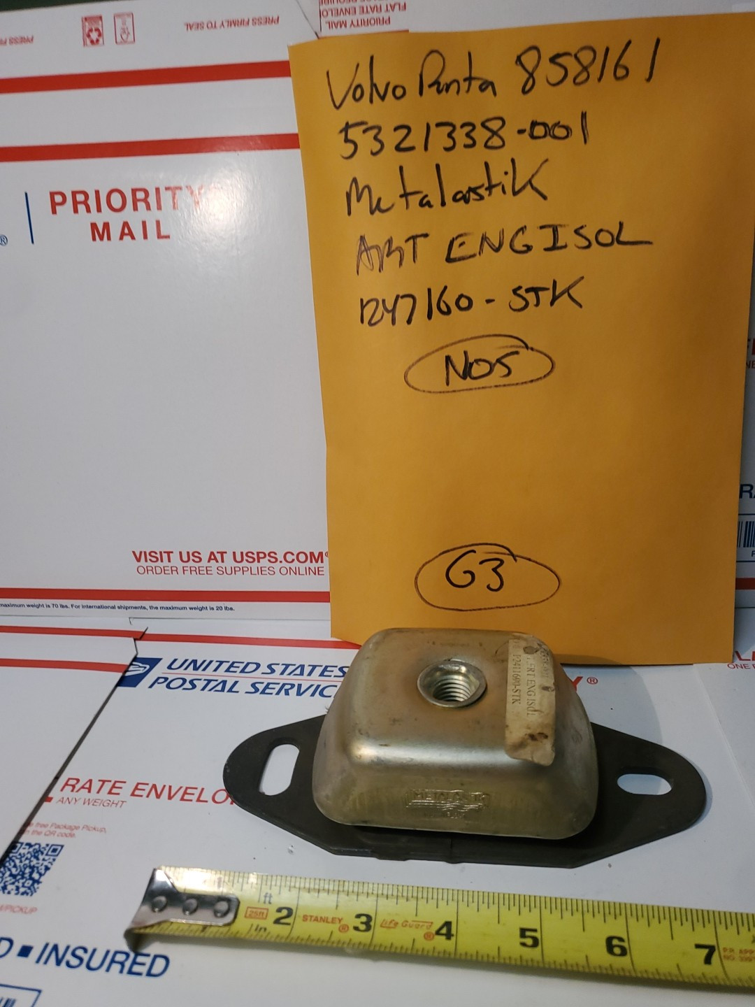 VOLVO PENTA TMD 22 ENGINE ISOLATER/ MOUNT #858161/846765 5321338-001 NEW, G2