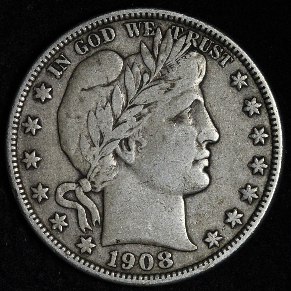 1908-O Barber Silver Half Dollar VF++ E354 IYALM